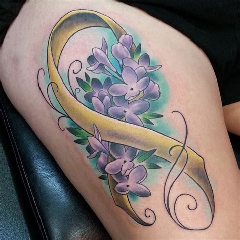 I just recently lost a longtime family friend to ovarian cancer so it's been very hard, if only cancer didn't exist bc cancer sucks! 65+ Best Cancer Ribbon Tattoo Designs & Meanings - (2019)
