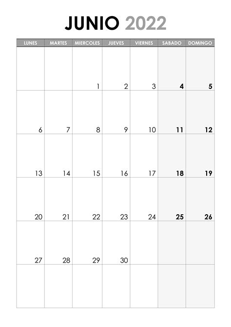 Calendario Junio 2022 Calendariossu