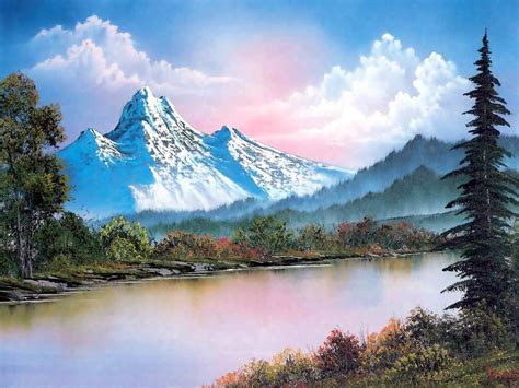 Bob Ross Landscape Landscape Artist Fantasy Landscape Oil Painting