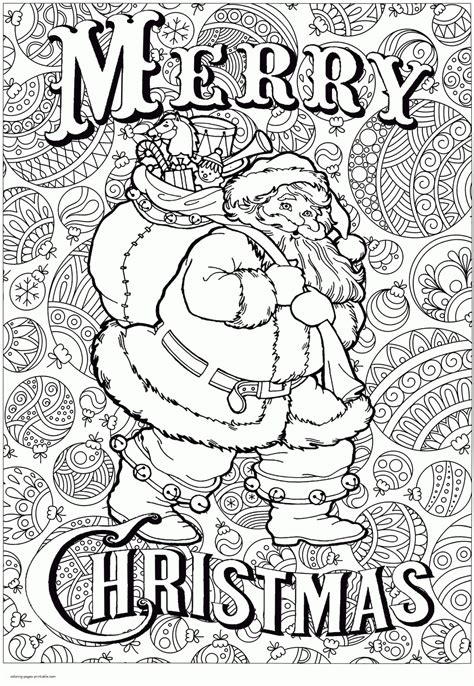 20 Free Printable Adult Christmas Coloring Pages