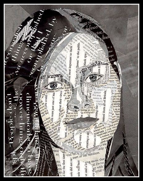 Self Portrait Collage By Myuh On Deviantart Collage Art Projects Collage Portrait Newspaper