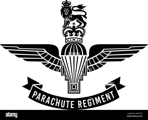 Military Badge Illustration Of Parachute Regiment Insignia With