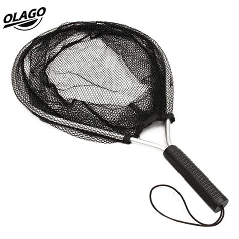 1 Pcs Black Aluminium Landing Nets Fly Fishing Fish Saver Nylon