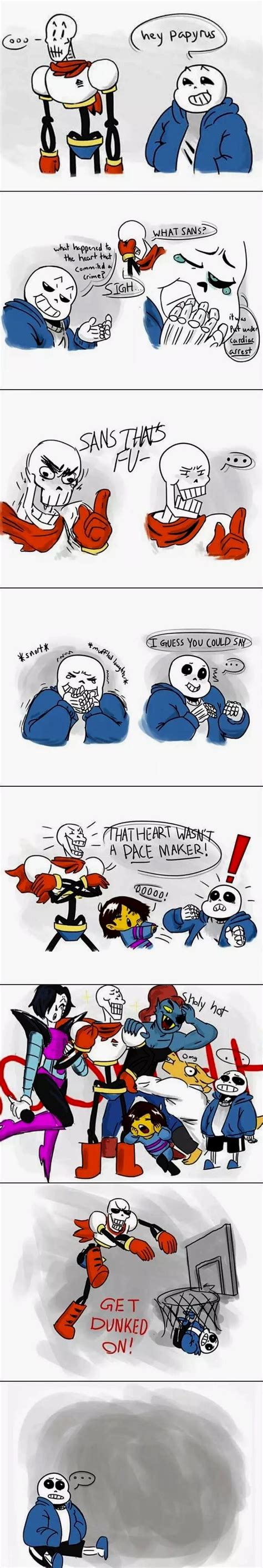sans gets pun by papyrus get dunked on undertale undertale undertale comic funny frisk sans