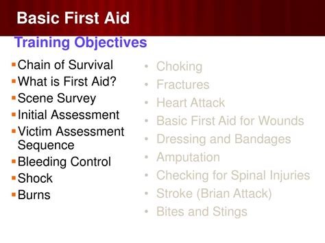 Ppt Basic First Aid Powerpoint Presentation Free Download Id2225257