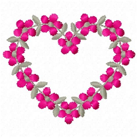 Free Floral Heart Embroidery Design | AnnTheGran.com | Hand embroidery