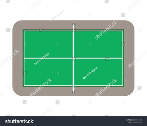 Ping Pong Table Top View Isolated Stock Vector Royalty Free