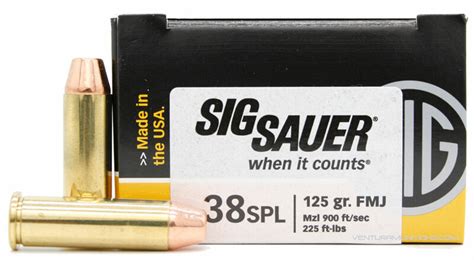 Sig Sauer Elite Performance 38 Special 125gr Ball Fmj Ammo 50 Rounds