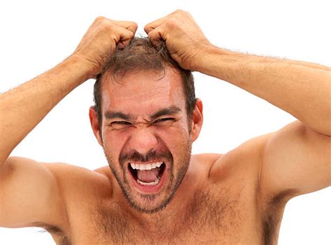 Crazy Man Pulling His Hair Out Silhouettes Stock Photos Pictures