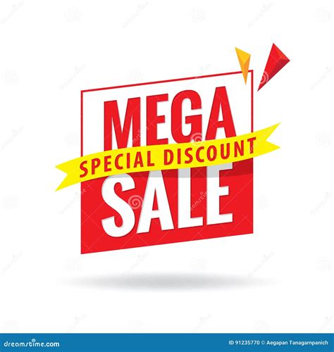 Mega Sale Heading Design For Banner Or Poster Sale And Discount Stock