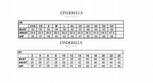 Cinderella Size Chart Oc Sparkle