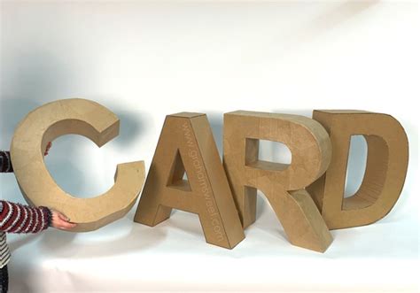 3d Cardboard Letters For Retail Display And Events In 2020 Lettering
