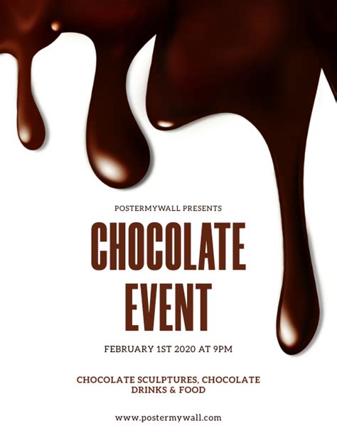Chocolate Event Flyer Template Postermywall