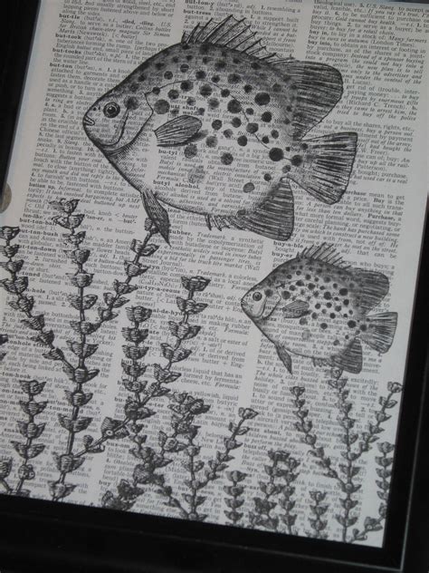 Sea Life Art Print Ocean Art Print Dictionary Art Print Jelly Etsy