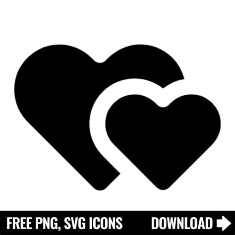 Free Black Two Hearts Svg Png Icon Symbol Download Image