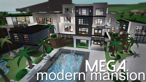 Huge Modern Luxury Modern Mega Mansion Bloxburg Houses Mega Modern Mansion Bloxburg Speed