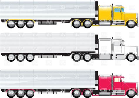 Semi Truck Vector At Collection Of Semi Truck Vector