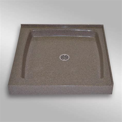 The Marble Factory Double Threshold Shower Base Pg144 Carioca Stone 36 X 36 Inches The Home