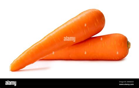Fresh Beautiful Orange Carrots Vegetable In Stack Or Pile Are Isolated