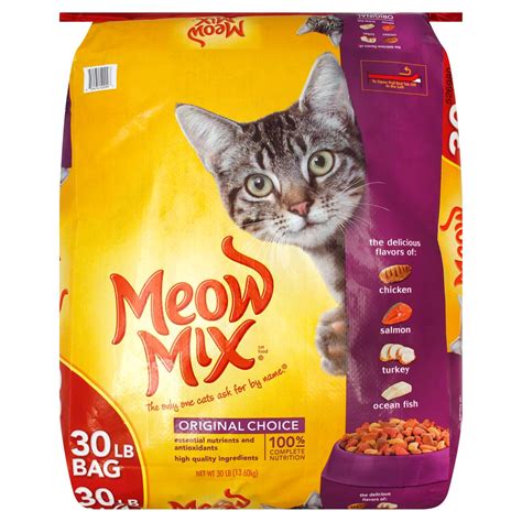 Meow mix original choice dry cat food, 30 lb. Meow Mix Original Choice Cat Food - Shop Cats at H-E-B