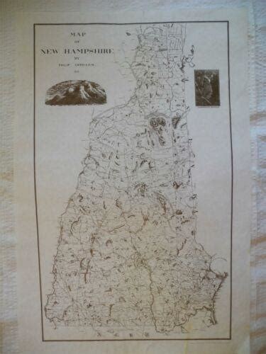 1965 Reproduction Of 1816 Map Of New Hampshire By Philip Carrigain 20