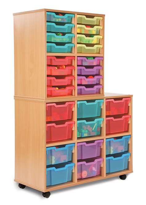 Allsorts Stackable Classroom Storage Unit Deep Trays Classroom Tray