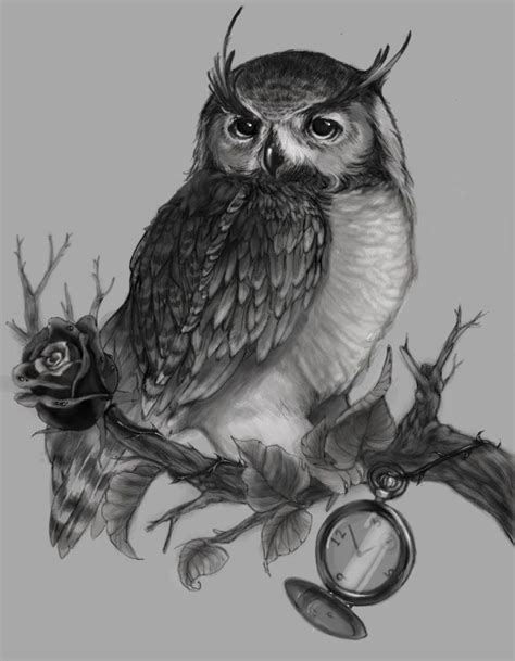 Owl Tattoo By Yukiko The Twisted On Deviantart Owl Tattoo Owl Tattoo