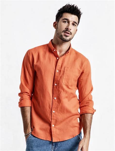 Pure Linen Cotton Shirts For Men High Quality Ophira Store Long