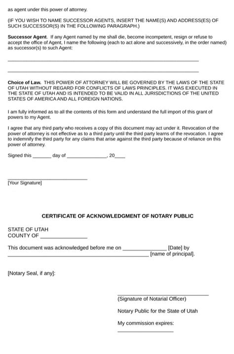 Download Utah General Durable Power Of Attorney Form For Free Page 4