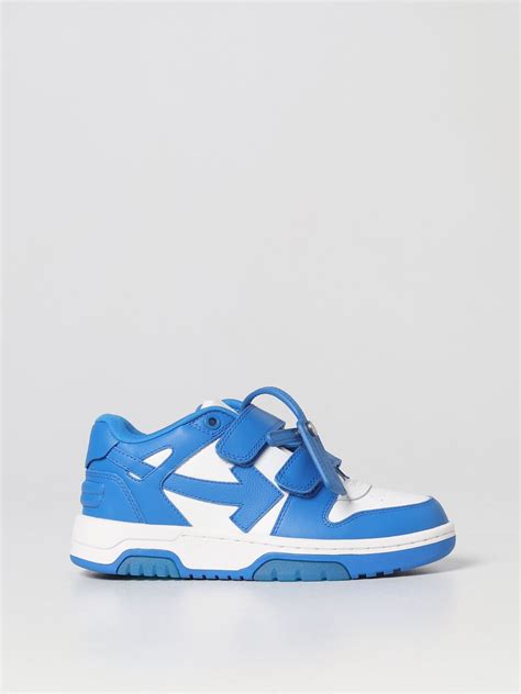 Off White Sneakers Out Of Office In Pelle Multicolor Azzurro