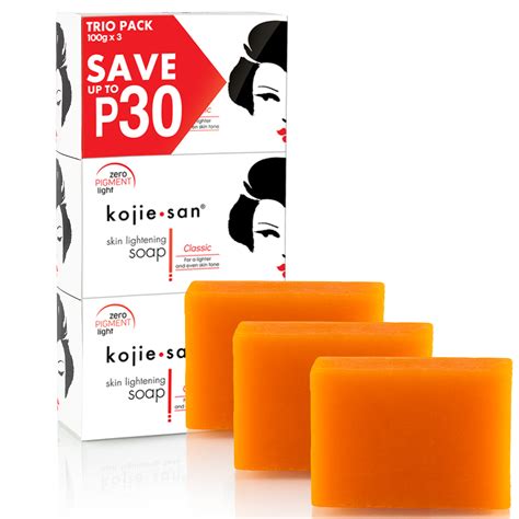 Kojie San Skin Lightening Kojic Acid Soap 3 Bars Kojie San USA