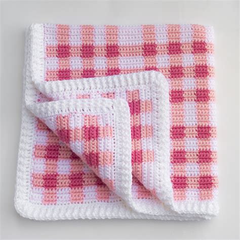 Crochet Nine Square Gingham Blanket Daisy Farm Crafts