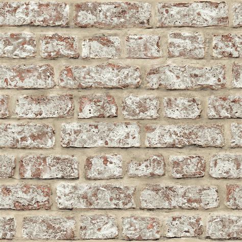 Arthouse Rustic Grey Brick Effect Unpasted Wallpaper 889606 The Home