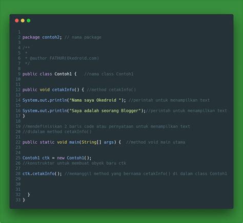 Belajar Tentang Method Di Bahasa Pemrograman Java Okedroid Belajar Coding