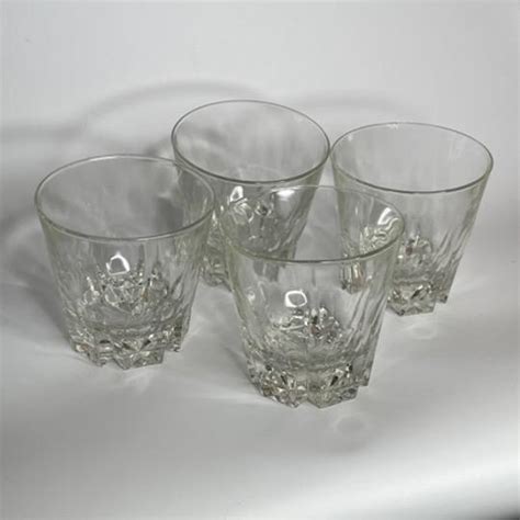 Four Victorian Cut Glass Tumblers