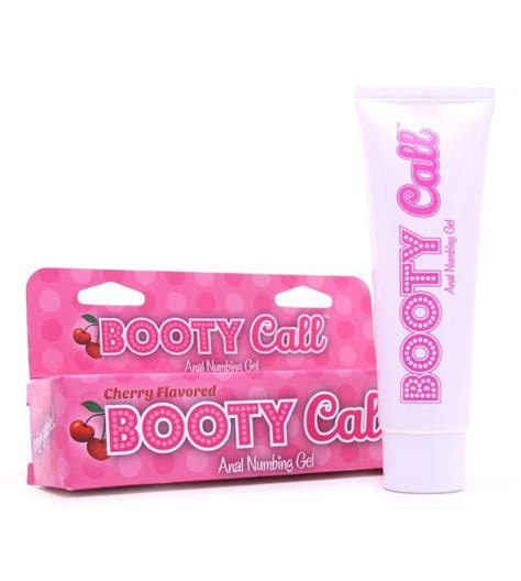 little genie booty call cherry flavored anal numbing gel in 1 5oz 44ml