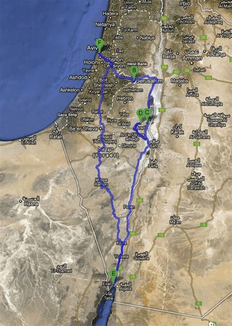 This Is Our Route 10 Days Roundtrip In Israel Visit Tel Aviv