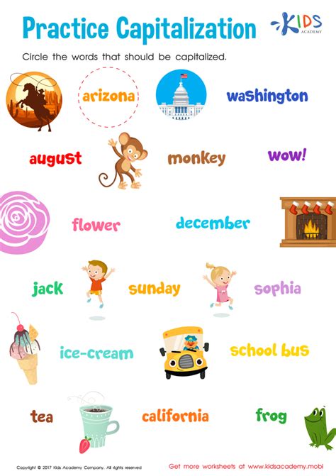 1st Grade Capitalization Worksheets Free Capitalization Practice First