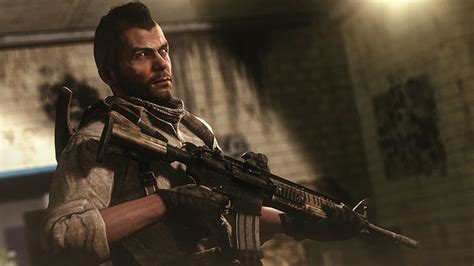 Hd Wallpaper Black Assault Rifle Call Of Duty Modern Warfare 3 Men