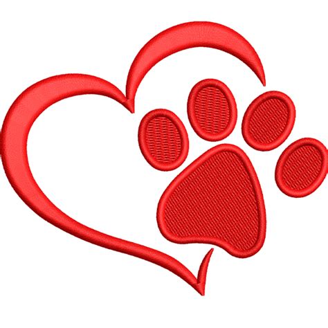 Heart Paw Embroidery Designs For Sale Embroidery Design Store