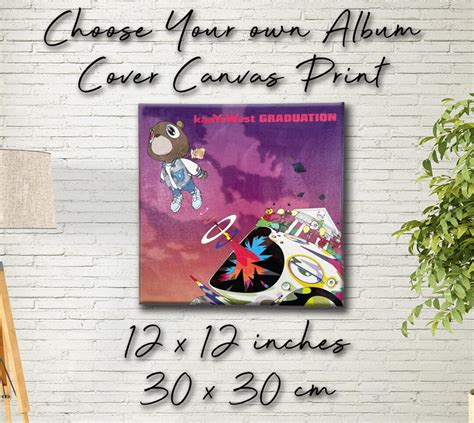 Choose Your Own Album Cover Canvas Prints 12x12 In30x30cm Etsy