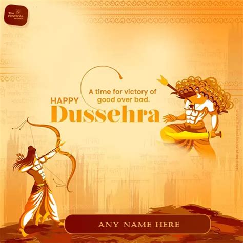 Happy Dasara Dussehra 2024 Wishes Images Edit Name