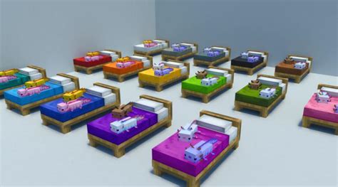 Axolotl Beds Texture Pack Bedrock Download Link In Comments R