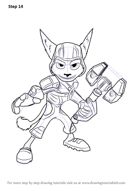 Learn How To Draw Ratchet From Ratchet And Clank Ratchet And Clank Step