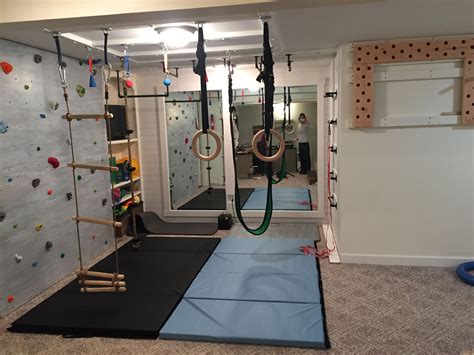 Indoor Basement Playgroundninja Warrior Gymclimbing Wallpegboard