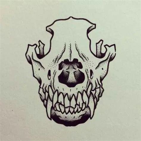 Animal Skull Drawing Animal Skull Tattoos Skulls Drawing Dog Tattoos