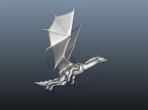 Flying Dragon 3d Model Maya Files Free Download Modeling 39916 On Cadnav