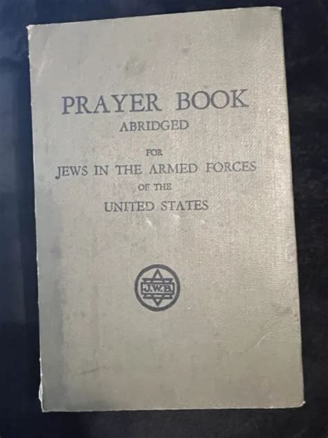 Wwii 1943 Jews In The Armed Forces Of The Us Abridged Prayer Book Army