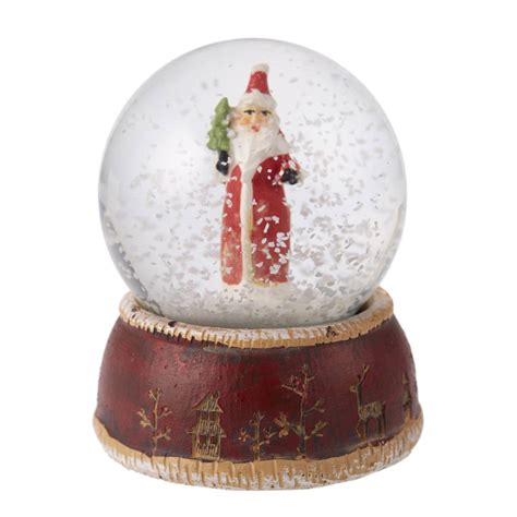 Traditional Santa Mini Snow Globe By The Christmas Home