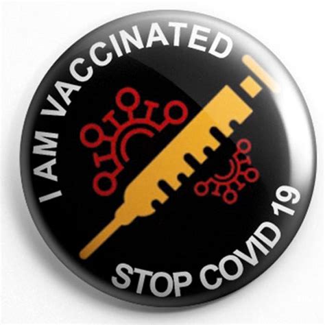 Buy Nio Prints I Am Vaccinated Round Pin Button Badge Vaccination Batch Badge For